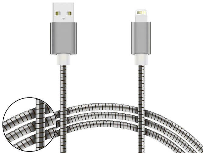Cable lighting para Iphone 5 en adelante Recubrimiento Metalico