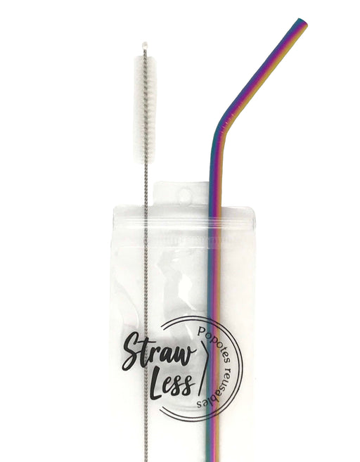 Kit Basico Straw-less Chico Popote Metalico 21 cm Tornasol
